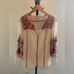 Johnny Was - Josiane Sleeve Tie Blouse. Size medium